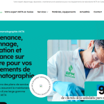 Page d’accueil du site BPM TechCare conçu par studio comUNIK